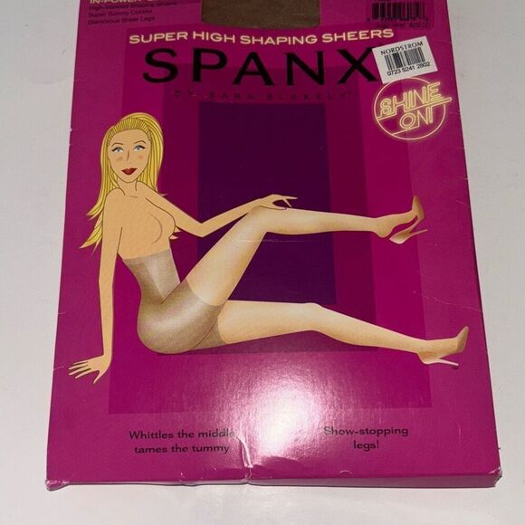 New w tags SPANX super high shaping sheers pantyhose Size D nude tummy control - Picture 2 of 7